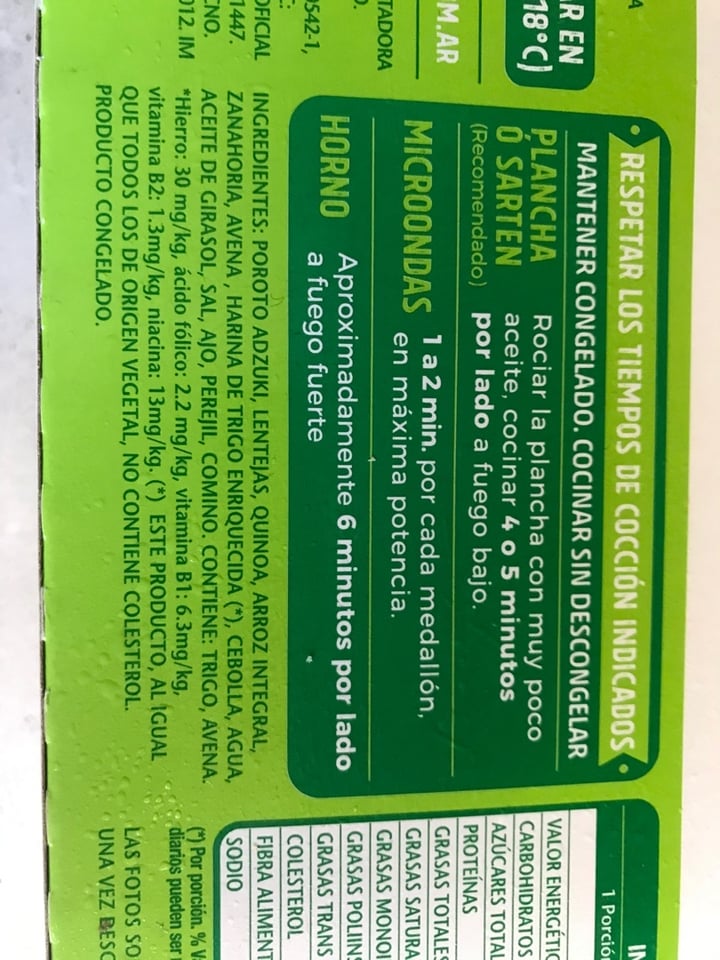 review photo of Vegetalex Medallones de Legumbres y Quinoa shared by @vickycampano on 10 Feb 2020 - review