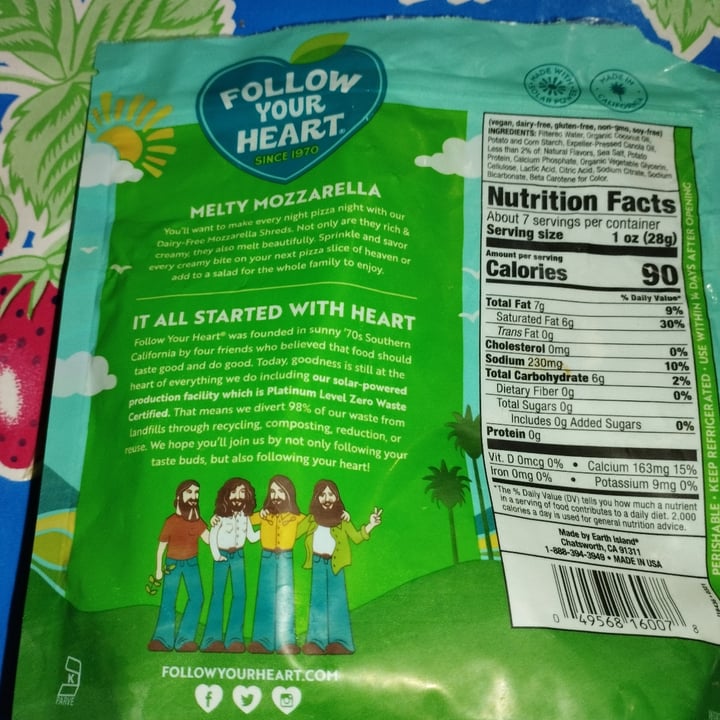 review photo of Follow Your Heart Mozzarella Finely Shredded shared by @sadnohe on 30 Jul 2022 - review