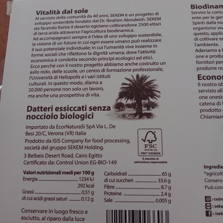 review photo of Sekem Datteri shared by @fataerrante on 19 Mar 2022 - review