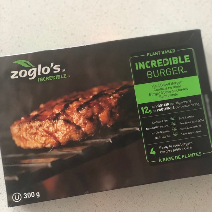 review photo of Zoglo's Plant Based Incredible Burger shared by @envisioningvegan on 05 Jul 2022 - review