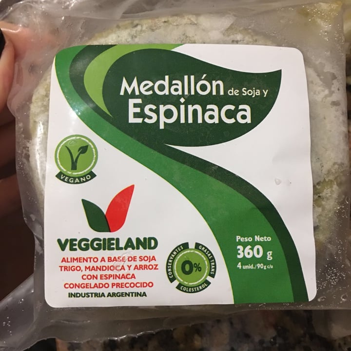 photo of Veggieland Medallon de Soja y Espinaca shared by @veganaabolicionista on  26 Apr 2020 - review