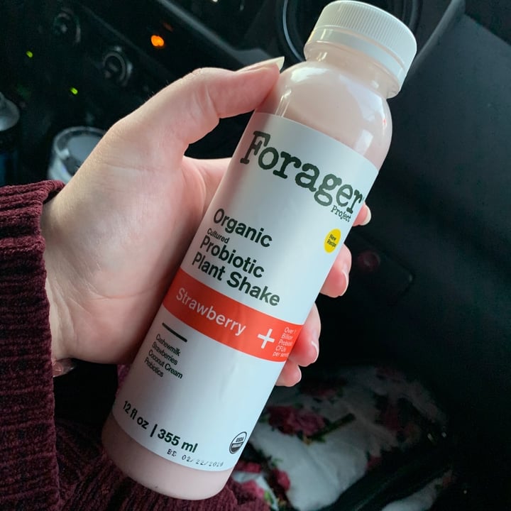 review photo of Forager Project Organic Cultured Probiotic Plant Shake Strawberry shared by @witchyvegan on 19 Jan 2020 - review