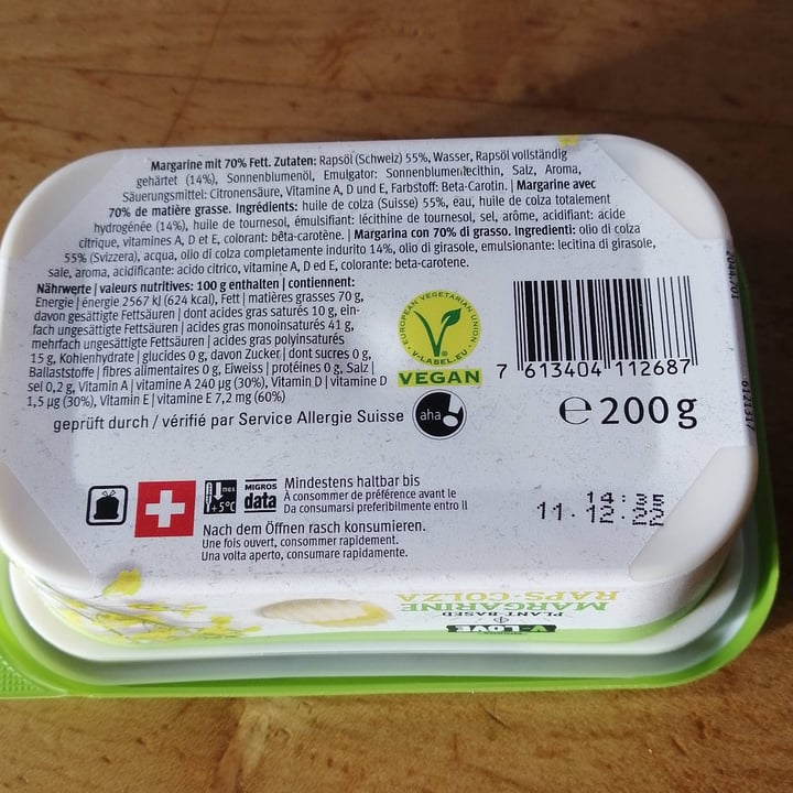 photo of Migros V-Love Margarine shared by @silas-g on  15 Oct 2022 - review