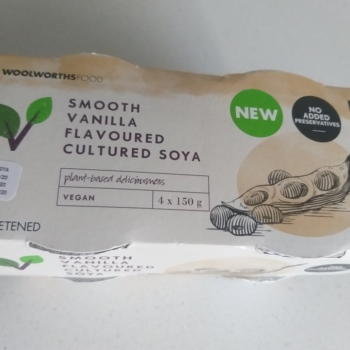 photo of Woolworths Food Smooth Vanilla Flavoured Cultured Soya shared by @missrachelle on  02 Dec 2020 - review