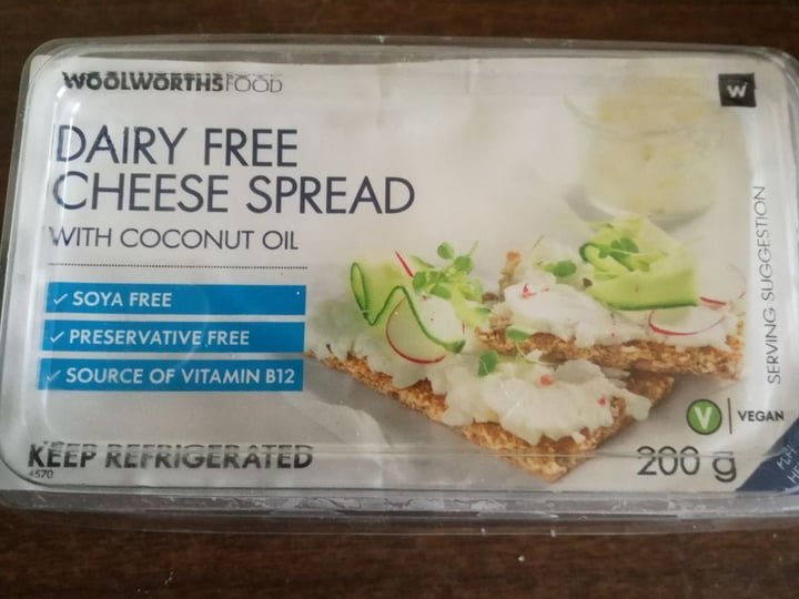 photo of Woolworths Food Dairy Free Cheese Spread shared by @michellejanelegg on  07 Oct 2019 - review