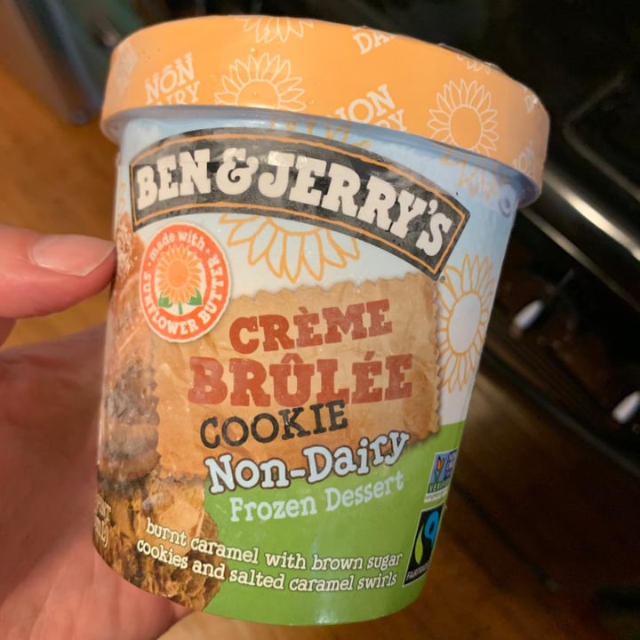photo of Ben & Jerry's Crème Brûlée Cookie Non-Dairy Frozen Dessert shared by @keeponveganon on  24 Nov 2021 - review
