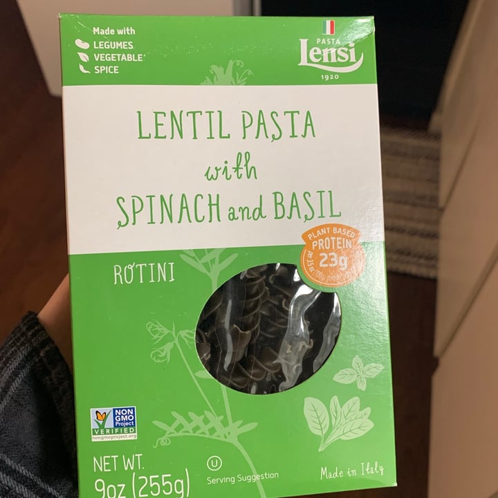 photo of Lensi Lentil Pasta With Spinach And Basil shared by @veganbat on  26 Mar 2022 - review
