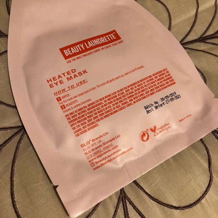 review photo of Beauty launderette Heated Eyemask shared by @commando-dragon on 07 Jul 2021 - review