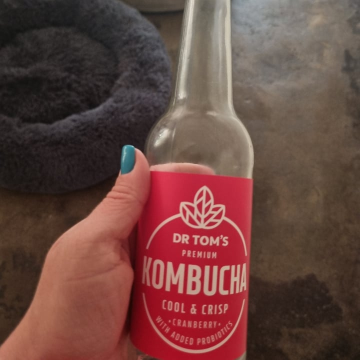 review photo of Dr Tom’s kombucha Cranberry kombucha shared by @twohappyrescuemutts on 20 Nov 2022 - review