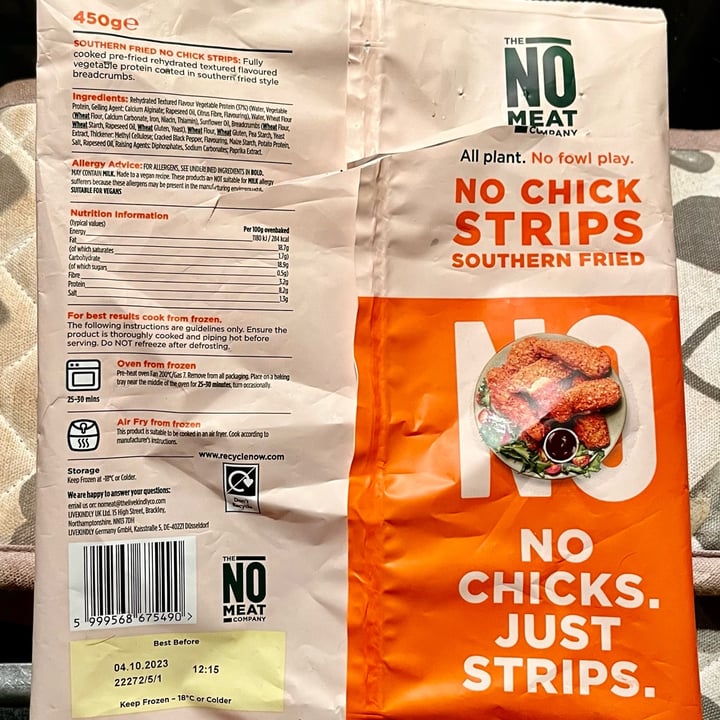 photo of The NOMEAT Company No Chick Strips shared by @mtp on  05 Dec 2022 - review