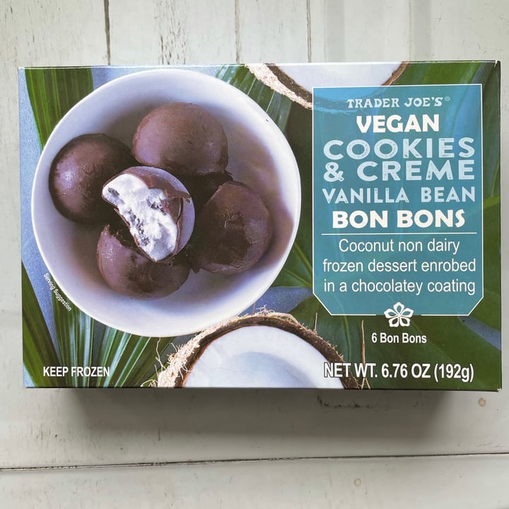 photo of Trader Joe's Vegan Cookies & Cream Vanilla Bean Bon Bons shared by @j747 on  04 Jun 2021 - review