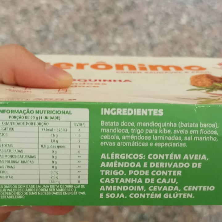 review photo of Gerônimo Kibe de Mandioquinha Com Amêndoas E Batata Doce shared by @caauge on 11 May 2022 - review