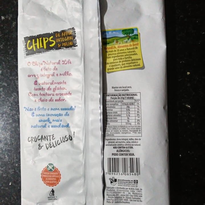 photo of NaturalLife Chips De Arroz E Milho shared by @rosyypm on  06 Jul 2022 - review