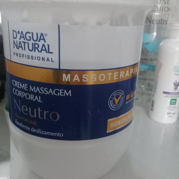 review photo of D’água natural cosméticos D'ÁGUA NATURAL CREME MASSOTERAPIA NEUTRO shared by @apnaturopatia on 03 Feb 2022 - review