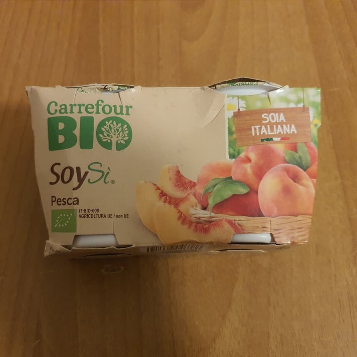 photo of Carrefour Bio Yogurt Soysì pesca shared by @chiaraar on  14 Nov 2022 - review