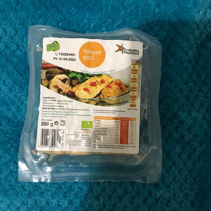 photo of Provida - Produtos Naturais Tempeh BIO shared by @giorgiaf on  31 Mar 2022 - review