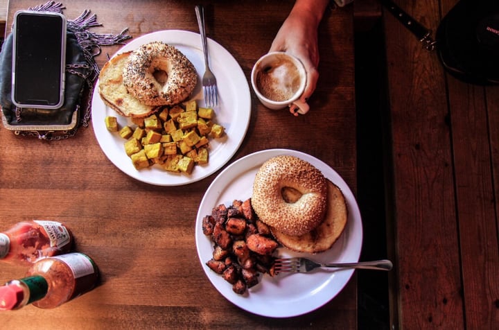 review photo of Delta of Venus Bagel With Vegan Butter & Potatoes shared by @athena on 06 Feb 2019 - review