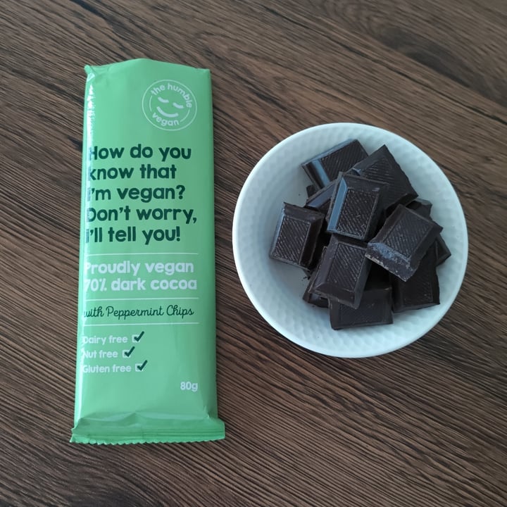 photo of The Humble Vegan 70% Dark Cocoa with Peppermint Chips shared by @stevenneoh on  03 Jun 2021 - review
