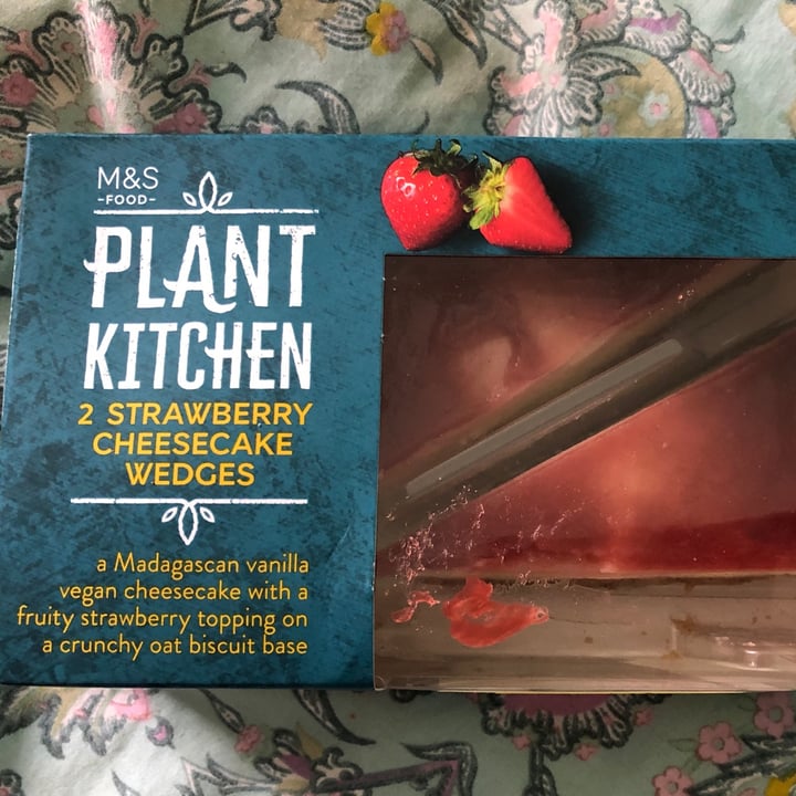 review photo of Plant Kitchen (M&S) 2 Strawberry Cheesecake Wedges shared by @veganslh on 24 Apr 2022 - review