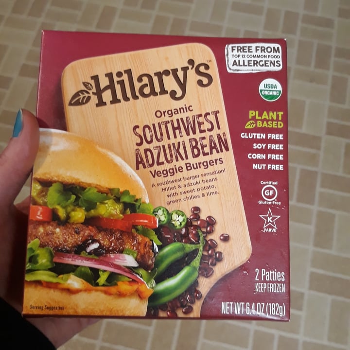 photo of Hilary's Organic Southwest Adzuki Bean Veggie Burgers shared by @hannahamell on  17 Oct 2021 - review