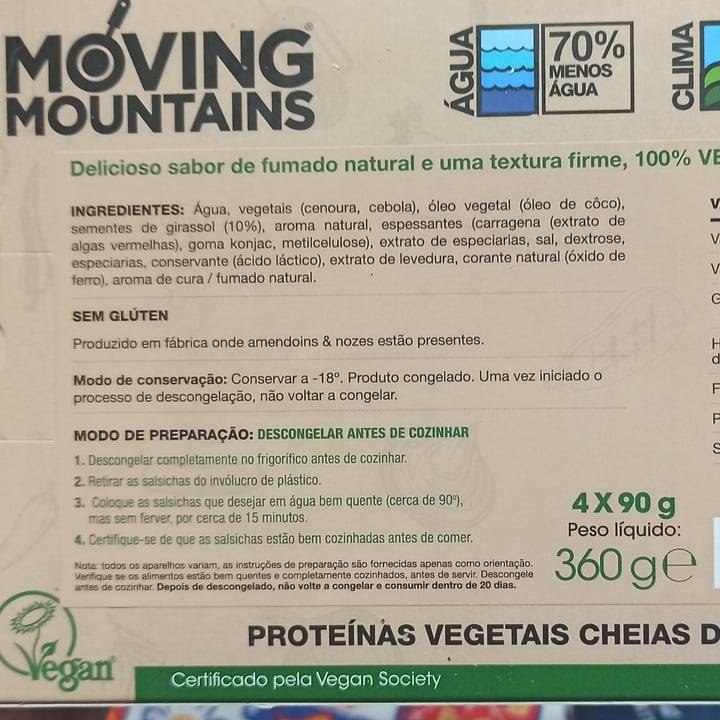 photo of Moving Mountains Moving Mountain Plant Based Hot dogs shared by @fernandaheck on  13 Nov 2021 - review