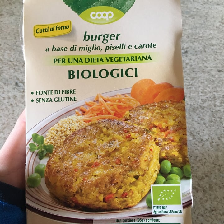 photo of Vivi Verde Coop Burger di Miglio Piselli e Carote shared by @sgaia on  11 Apr 2022 - review