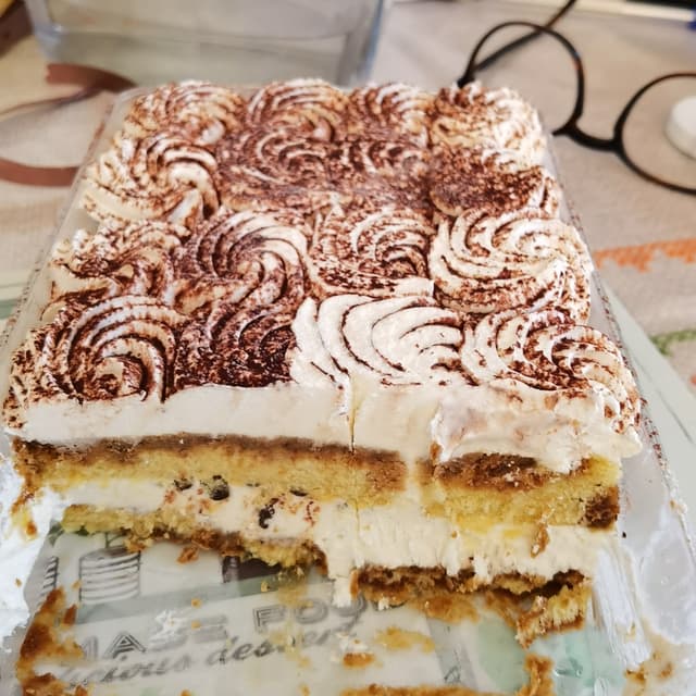 Foto do prato “Tiramisú vegan”