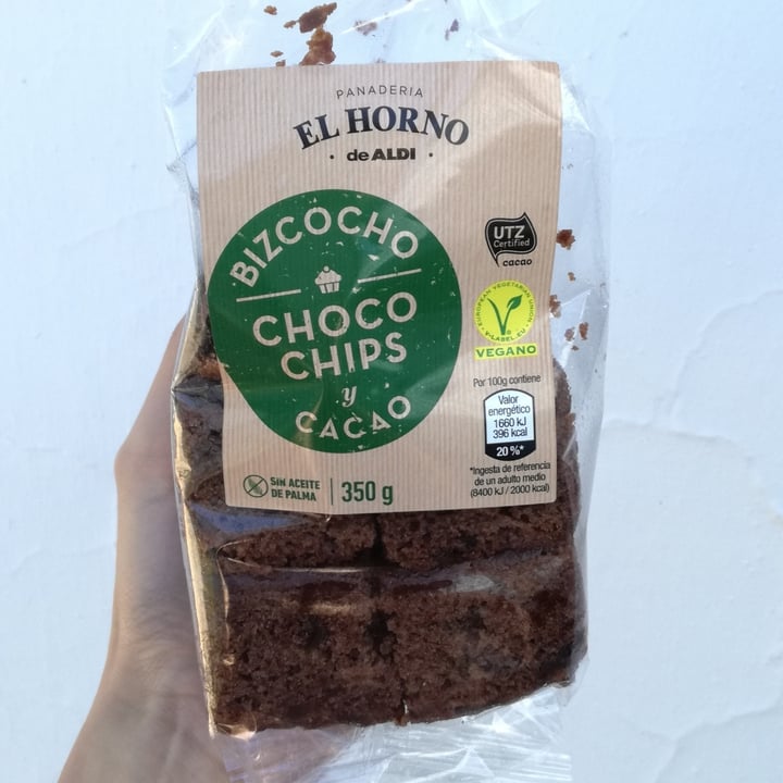 photo of El Horno de Aldi Bizcocho choco chips y cacao shared by @vegan-vegan on  15 Aug 2020 - review