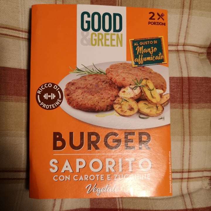 photo of Good & Green Burger saporito con carote e zucchine shared by @maripina on  11 Oct 2021 - review