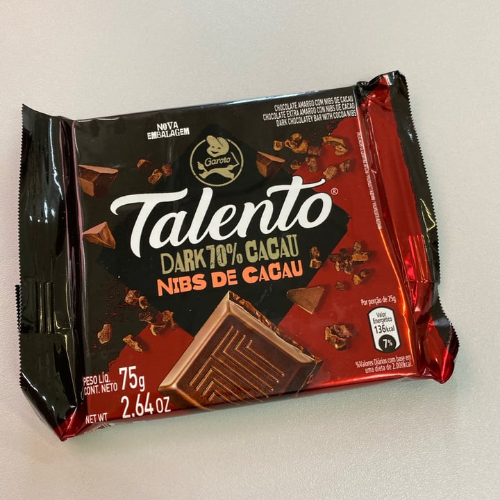 photo of Talento Talento Dark 70% shared by @leilaipassos on  01 Oct 2021 - review