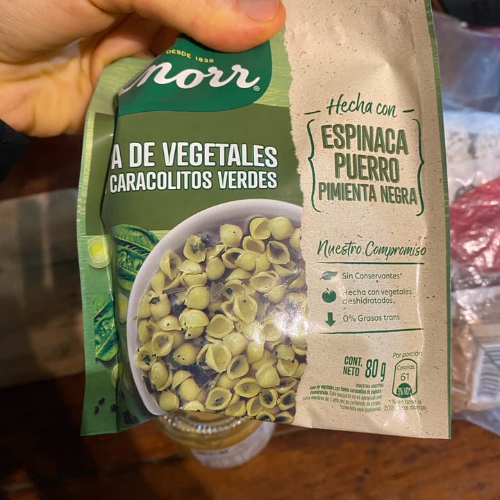 photo of Knorr Sopa de vegetales con Caracolitos verdes shared by @inespressable on  26 Sep 2022 - review