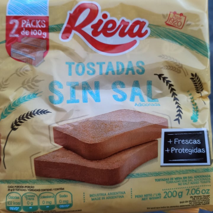 photo of Riera Tostadas Sin Sal shared by @mechiv on  21 Jun 2020 - review