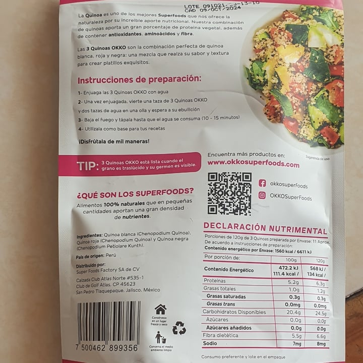 review photo of Okko Super Foods Tres Quinoas shared by @kahle on 10 Dec 2021 - review