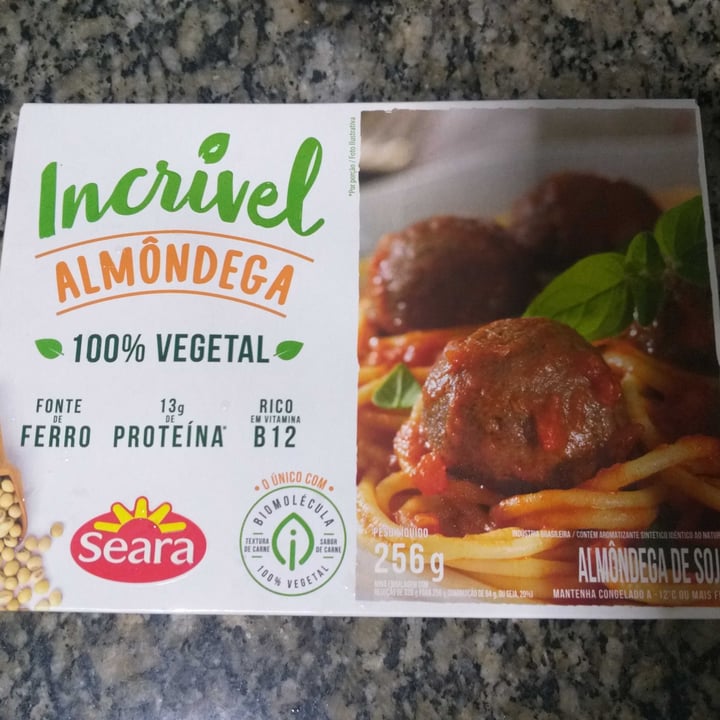 review photo of Seara Almôndega 100% Vegetal shared by @22veronicaklein44 on 27 Nov 2021 - review