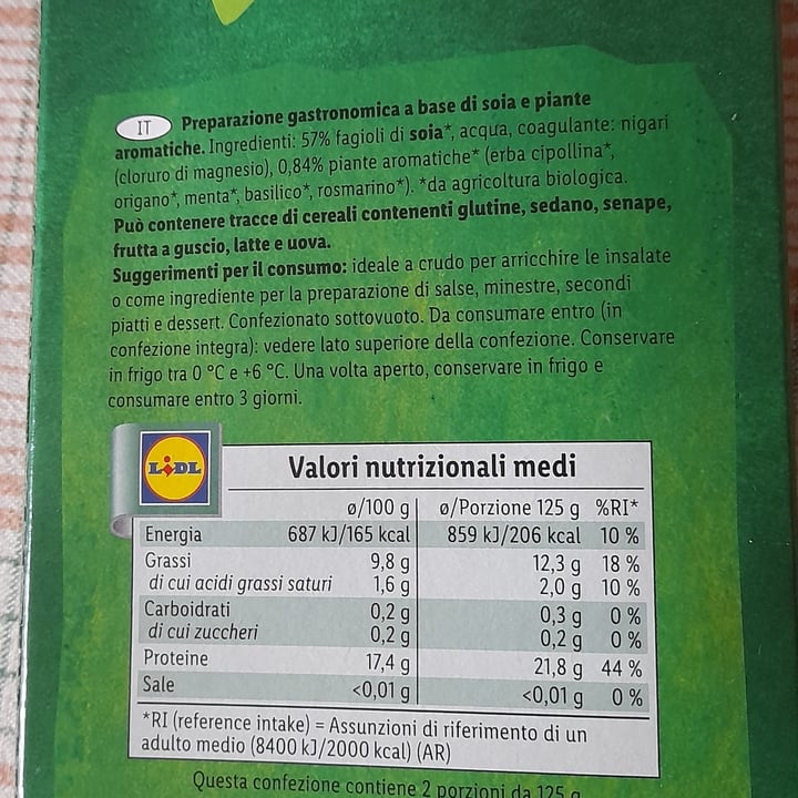 review photo of Vemondo Tofu Bio con Erbette shared by @mercedesmata on 30 Jun 2022 - review