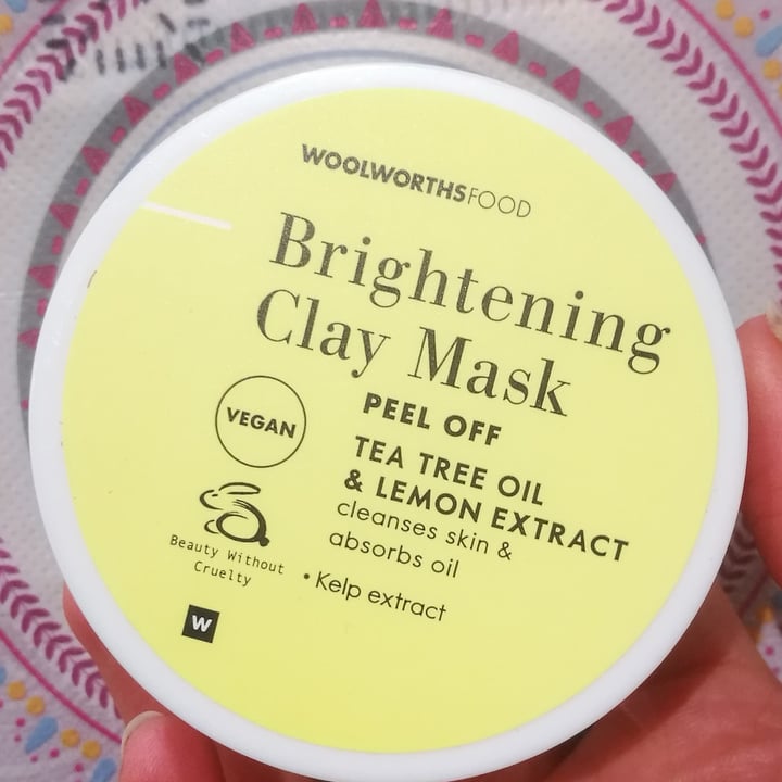 photo of Woolworths Brightening clay mask shared by @junkfoodvegans on  25 Aug 2020 - review