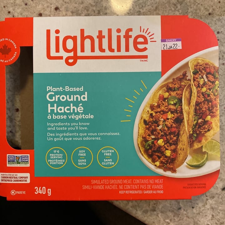 photo of Lightlife Plant Based Ground Meat shared by @clannon on  14 Jan 2021 - review