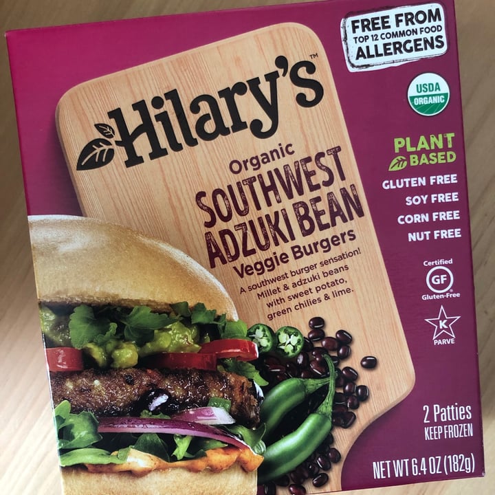 photo of Hilary's Organic Southwest Adzuki Bean Veggie Burgers shared by @clarendiee on  02 Oct 2020 - review