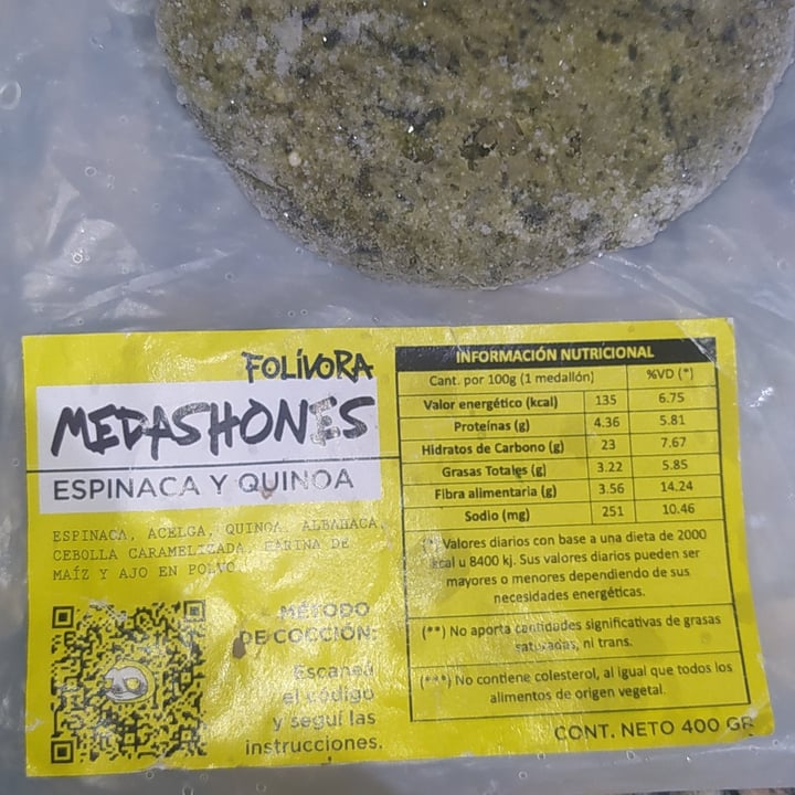 photo of Folivora Medashones De Espinaca Y Quinoa shared by @emanuelo on  17 Aug 2021 - review