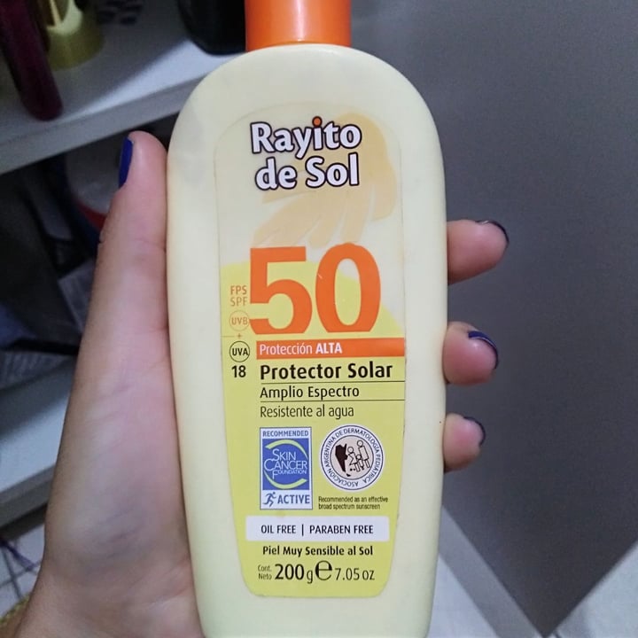 photo of Rayito de Sol Protector Solar Factor 50 UVA 18 shared by @griasylum on  16 Mar 2020 - review