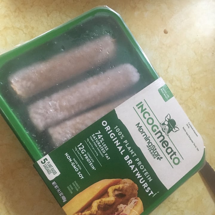 photo of MorningStar Farms Incogmeato Original Bratwurst shared by @sheckland on  21 Mar 2022 - review