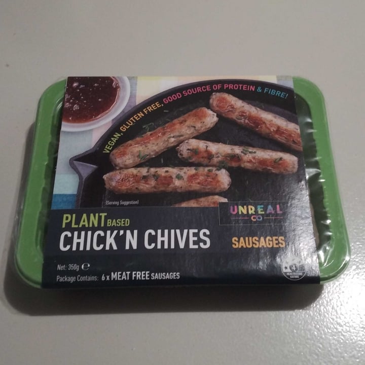 photo of Unreal Co. Chick’n Chives Vegan Sausages shared by @veganadam on  15 Jul 2022 - review