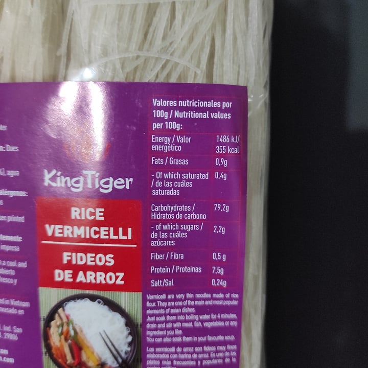 photo of King Tiger Fideos de arroz shared by @quetecoso on  29 Nov 2022 - review