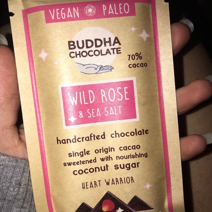 photo of Buddha Chocolate Wild Rose & Sea Salt Chocolate shared by @veggiekenziefl on  11 Oct 2020 - review