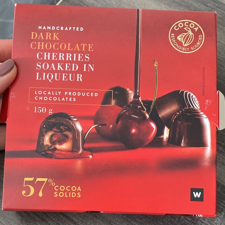 photo of Woolworths Food Dark chocolate cherries soaked in liqueur shared by @johaneberry on  02 Jun 2022 - review
