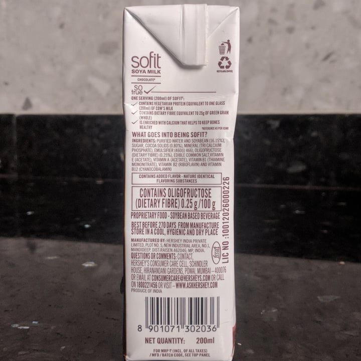 review photo of Sofit Soya Milk Chocolate shared by @ramansingh on 15 Apr 2021 - review
