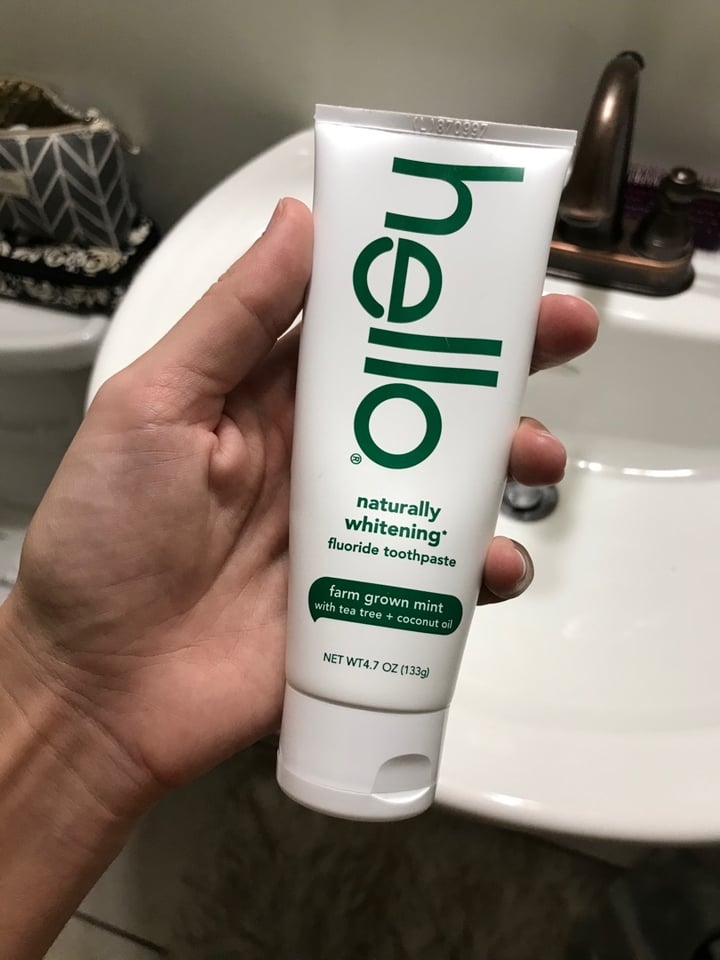 photo of Hello Natural Whitening Fluoride Toothpaste shared by @curvycarbivore on  05 Feb 2020 - review