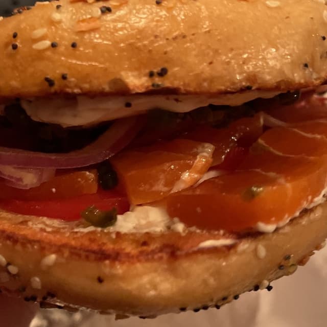 菜肴“Lox Bagel Sandwich”的照片