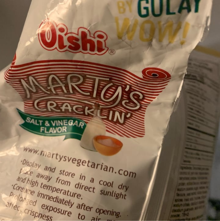 photo of Oishi Marty's Cracklins Vegetarian Chicharons shared by @dansvatek on  17 Nov 2022 - review