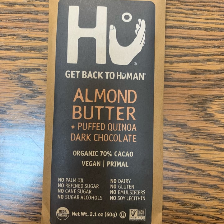 photo of Hu Kitchen Almond Butter + Puffed Quinoa Dark Chocolate shared by @allhess on  25 Oct 2021 - review